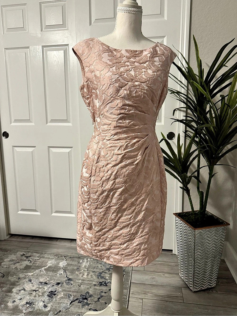 Lauren Ralph Lauren Pink Floral Sheath Mini Dress Size 8P